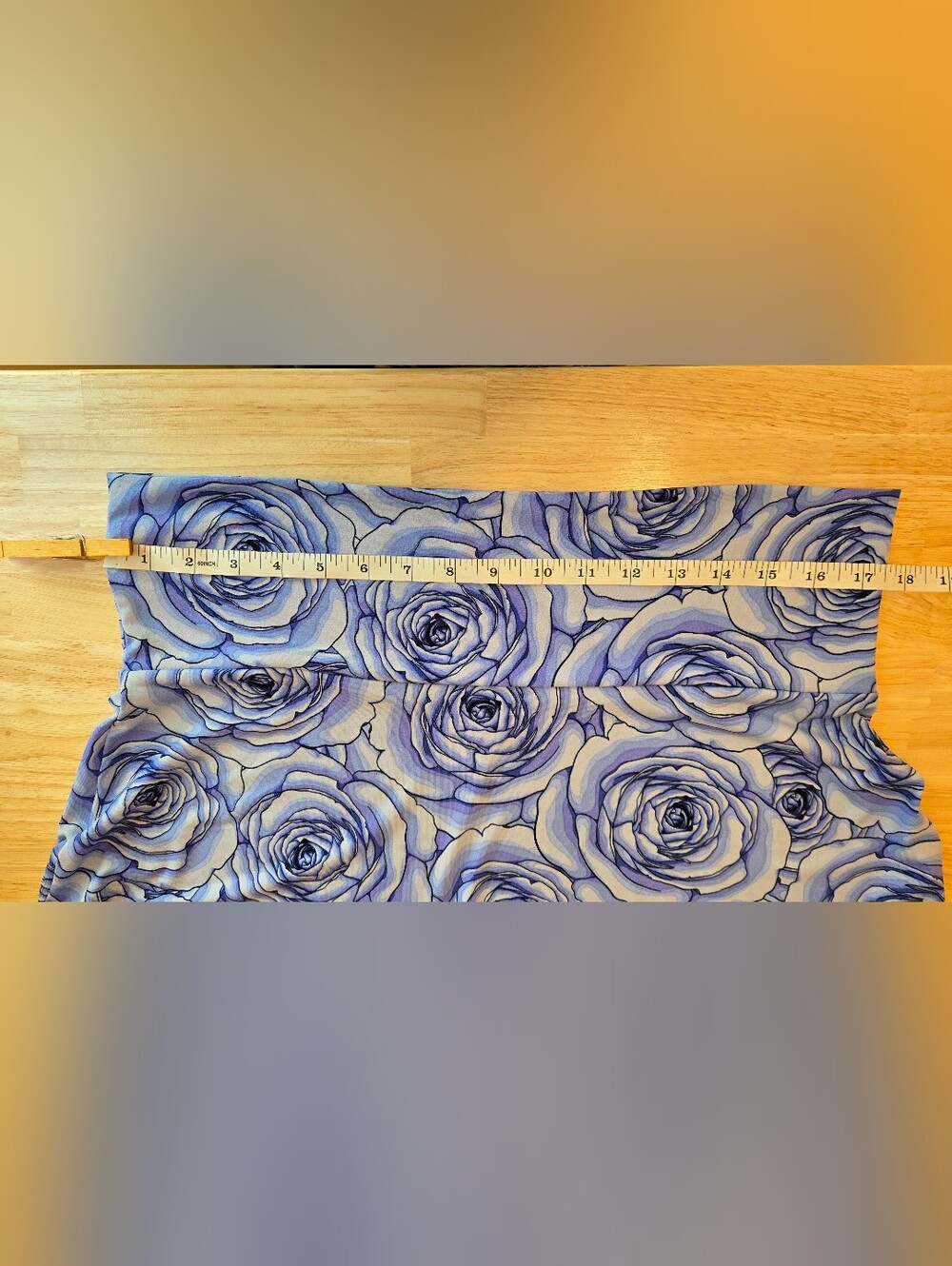 LuLaRoe Azure Blue Rose-Pattern Skirt - Size 2XL - Picture 3 of 4